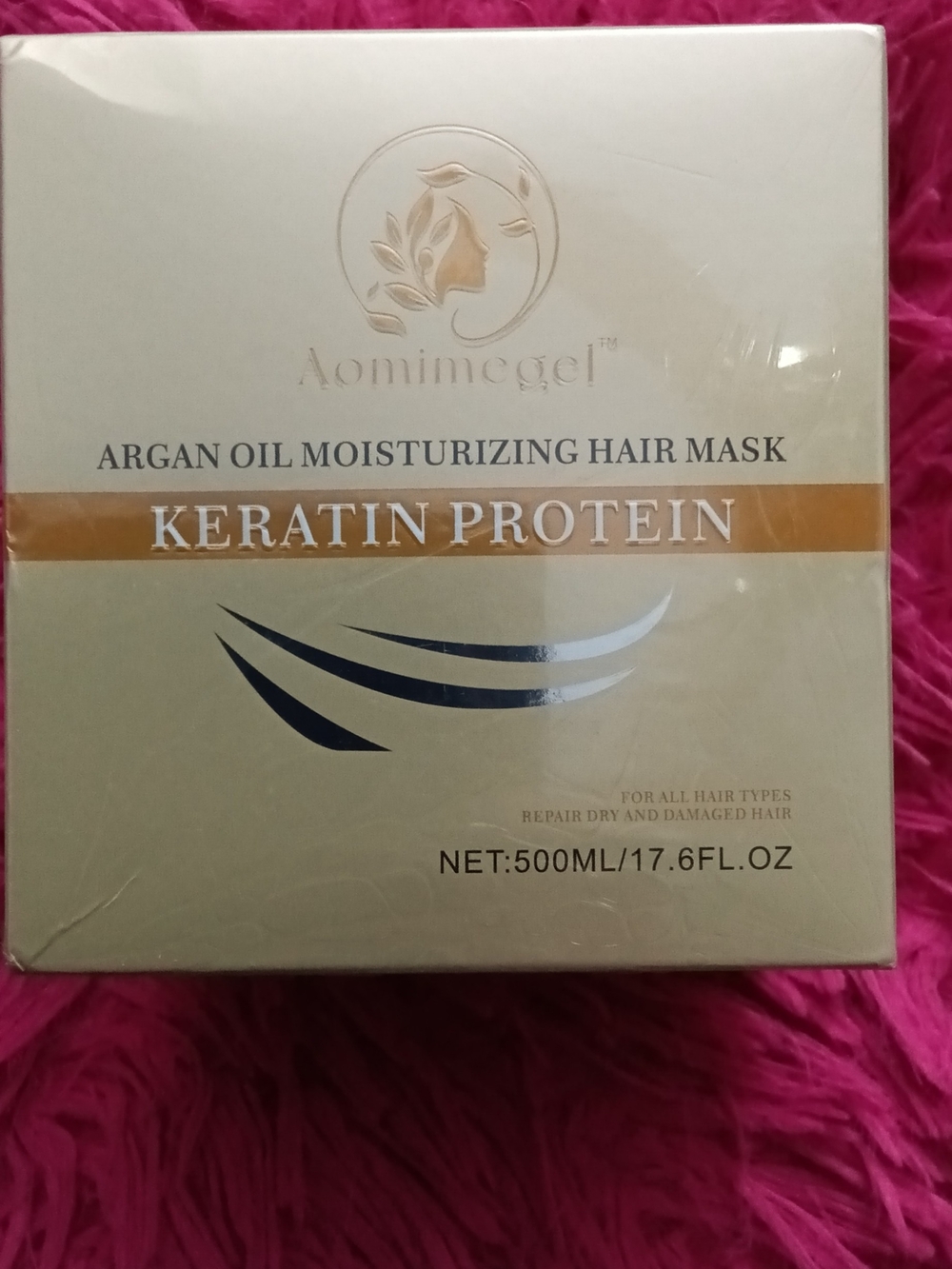 Keratin Protein Argan Oil Moisturizing Hair Mask - Gold